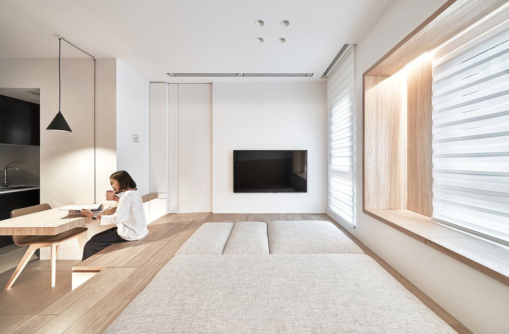 公寓設計,公寓設計案例,蟲點子創意,30㎡,台北,小戶型設計,公寓裝修,米色,最小宅,精致小宅