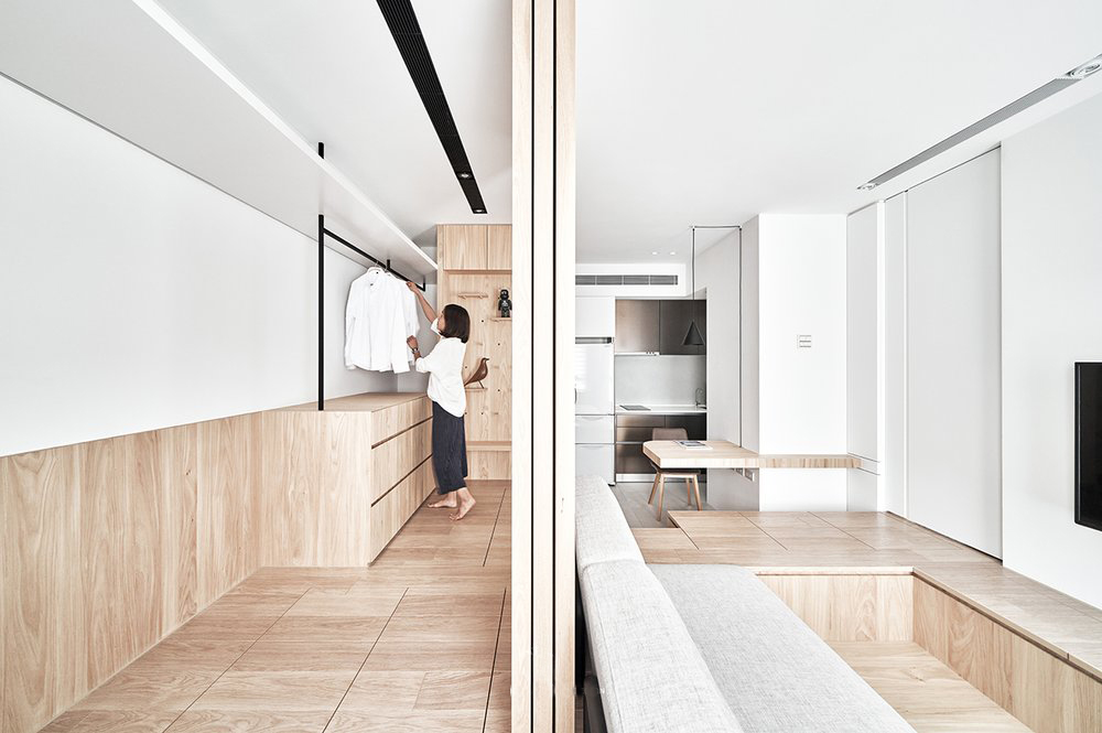 公寓設計,公寓設計案例,蟲點子創意,30㎡,台北,小戶型設計,公寓裝修,米色,最小宅,精致小宅