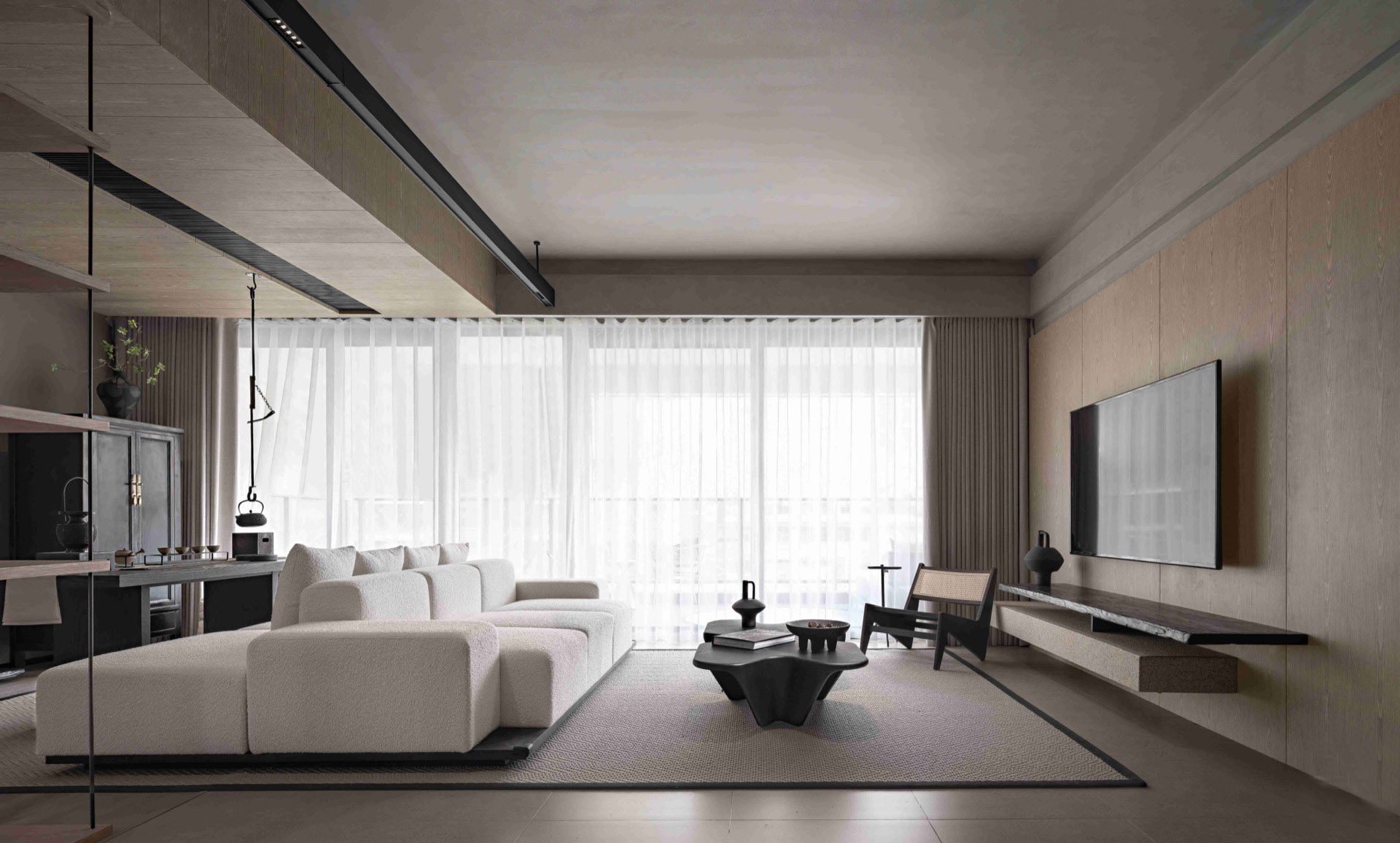 住宅空間,侘寂風格,森境設計,165㎡,廣東新會,Wabi-sabi