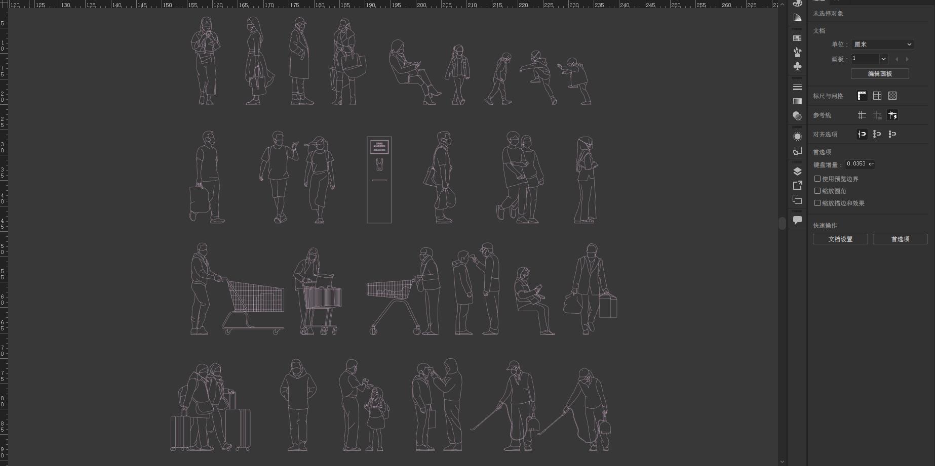 創意線稿人物素材,矢量素材下載,矢量設計素材,醫院人物素材,診所矢量人物素材,戴口罩人物素材