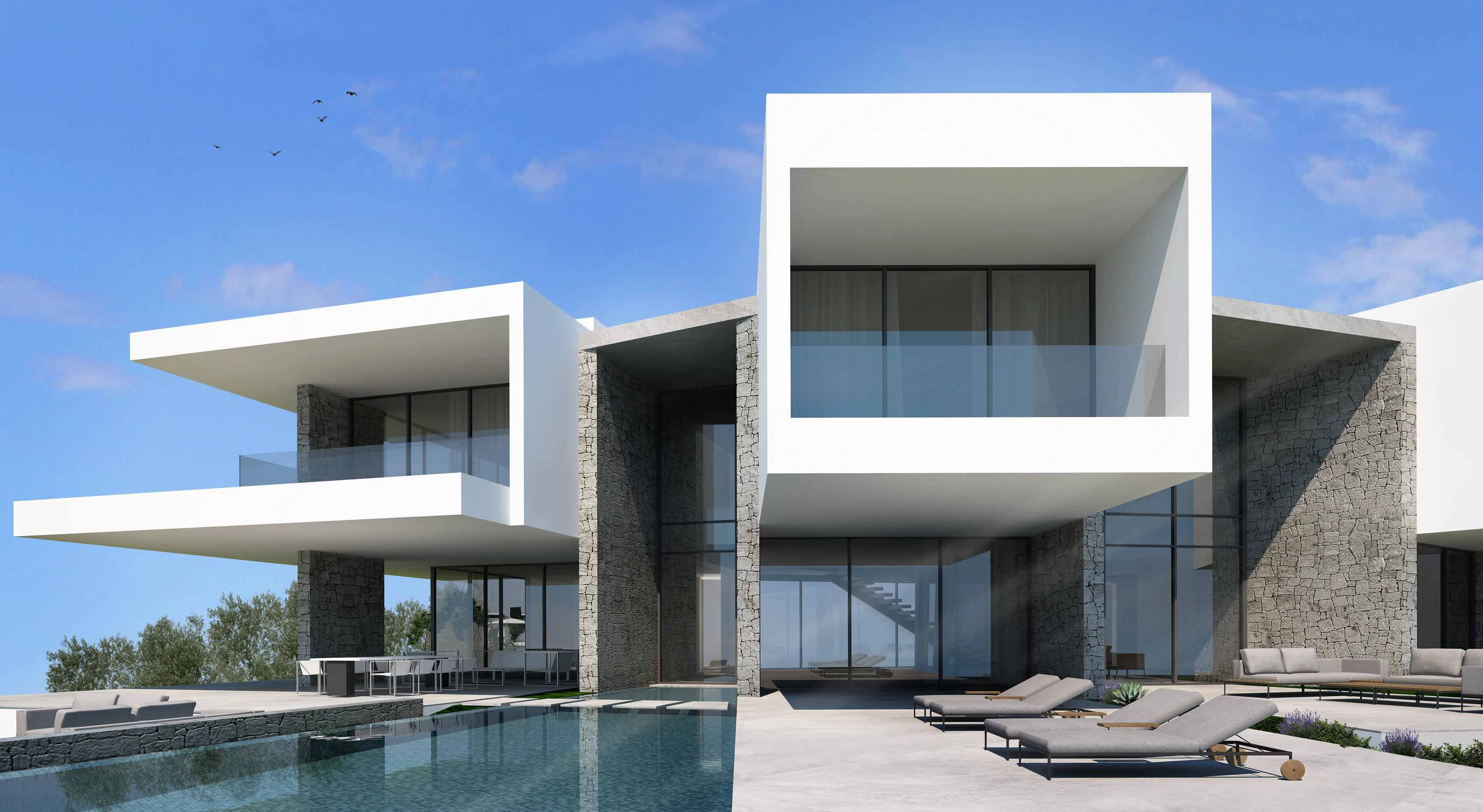 別墅設計,別墅設計案例,Boiken Developments,阿爾巴尼亞,國外別墅設計案例,別墅裝修,幾何結構,海景別墅