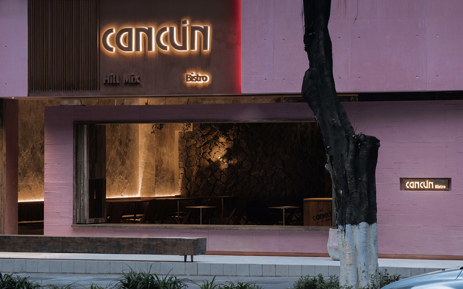 酒吧設計,酒館設計,酒吧設計案例,酒吧設計方案,酒吧裝修,主題酒吧設計,主題餐廳設計,懸浮的墨西哥紅盒子Cancun Bistro,重慶,VARI幾裏設計