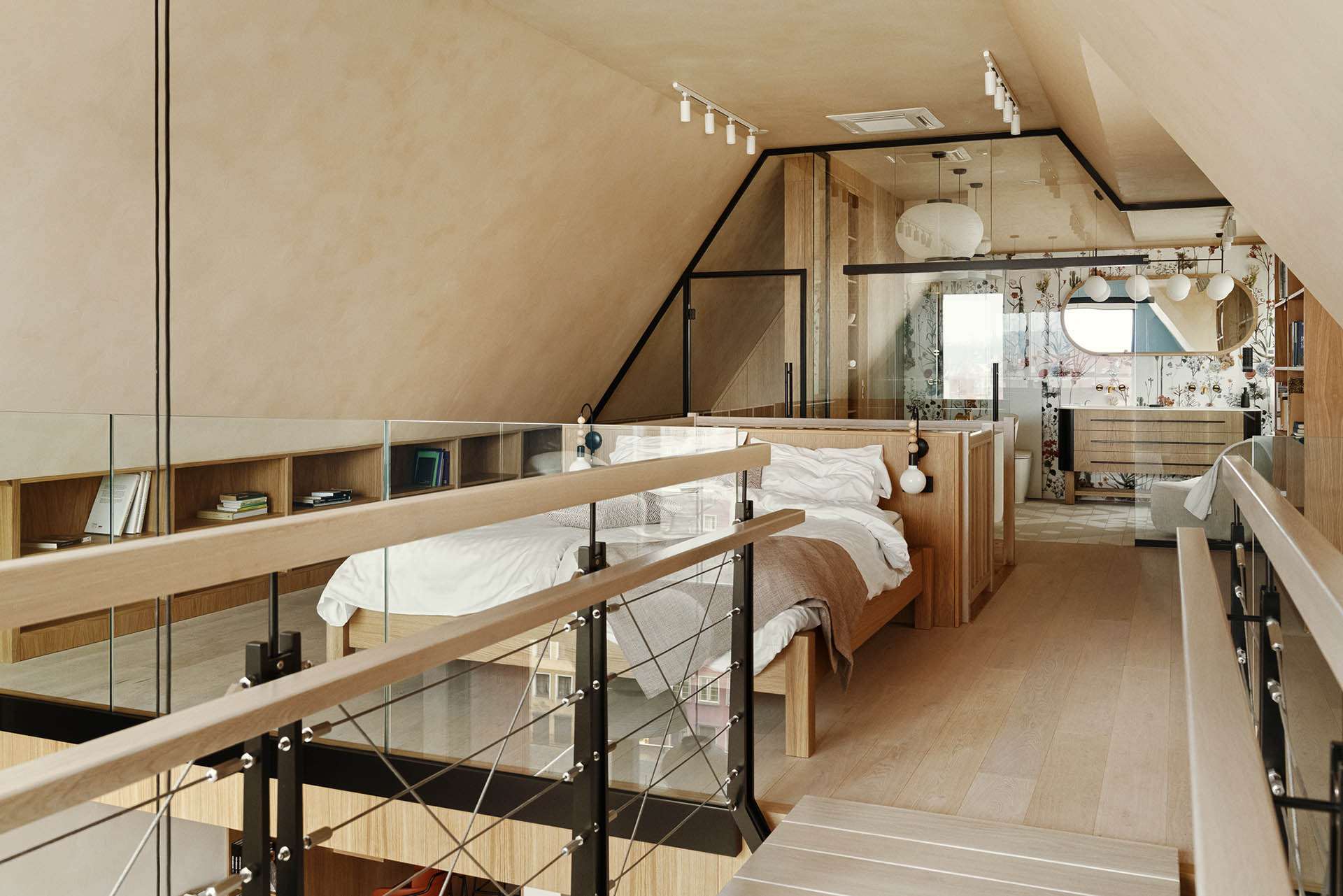 東方美學,波蘭,公寓設計,家裝設計,公寓設計案例,原木色,極簡風格,SIKORA INTERIORS,頂層閣樓,135㎡