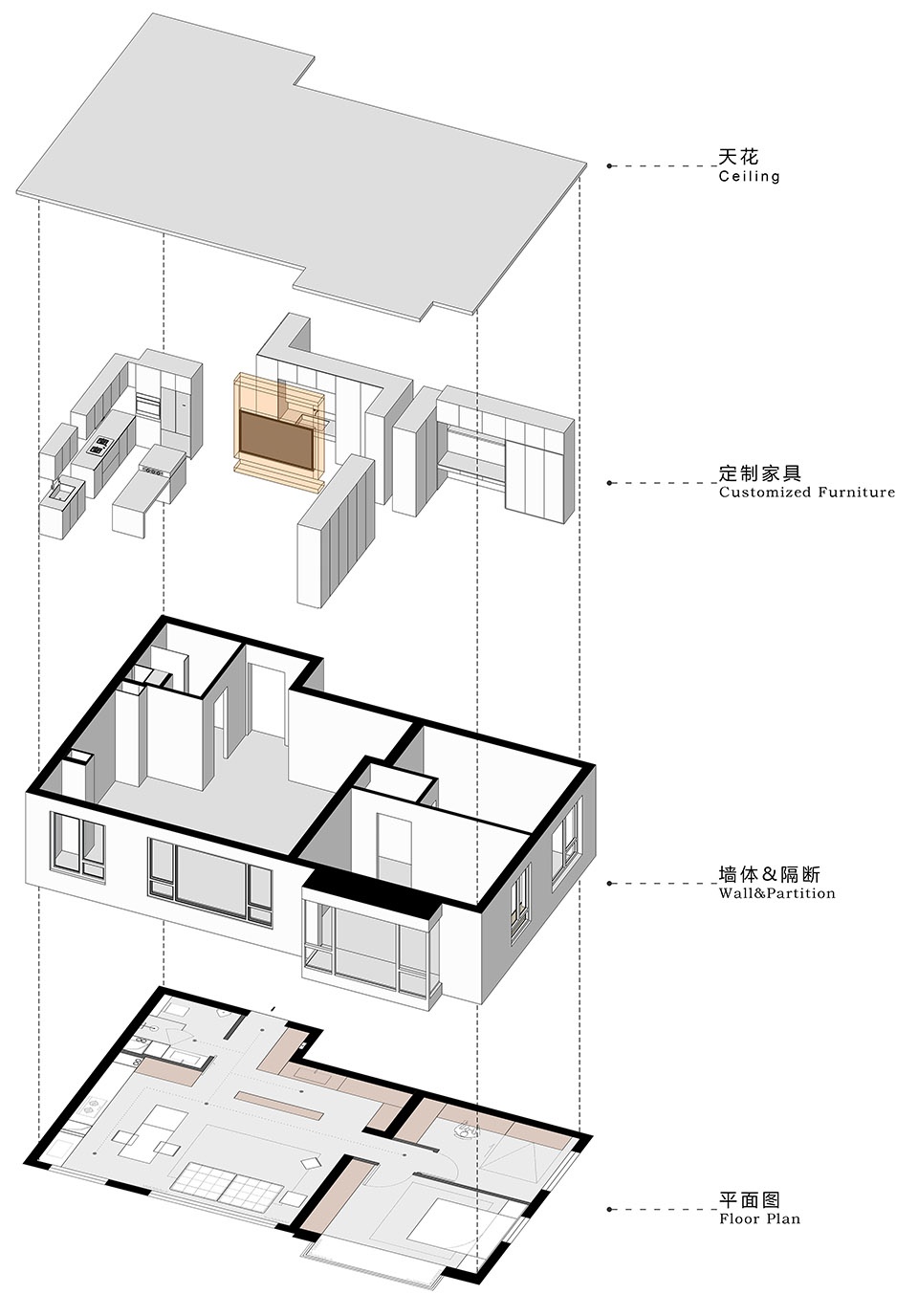 93㎡住宅設計,93㎡,住宅設計,家裝設計,小戶型設計,公寓設計,住宅設計案例,住宅設計方案,極簡風格住宅設計,北京,行間,辰境設計