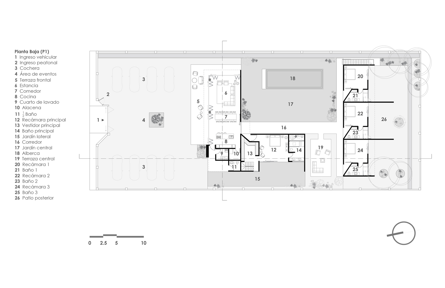 別墅設計,Araujo Galván Arquitectos,鄉村別墅,國外別墅設計案例,墨西哥,別墅庭院設計,480㎡