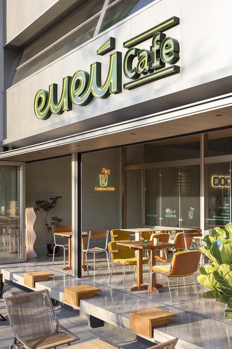 咖啡廳設計,咖啡廳設計案例,咖啡廳設計方案,甜品店設計,商店設計,餐廳設計,餐廳設計案例,餐廳設計方案,街邊店鋪設計,惠州,EUEU餐飲店,SORA索拉設計