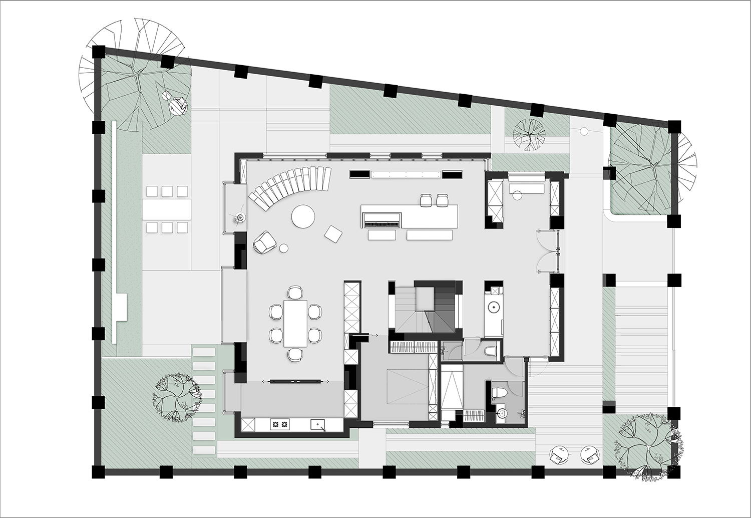 590㎡,別墅設計,別墅改造設計,別墅改造,別墅設計方案,別墅設計案例,現代風格別墅設計,聯排別墅設計,住宅設計,聚舍,廣州,冉古設計