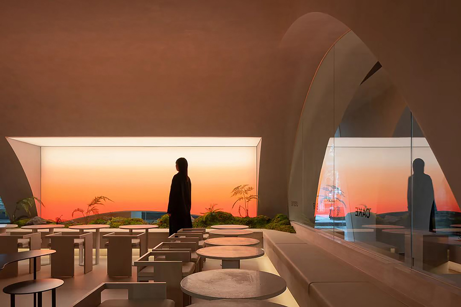 街邊咖啡店設計,咖啡店設計,咖啡店設計案例,咖啡店設計方案,茶飲店設計,廣州,貓屎咖啡在地生長概念店,本立設計