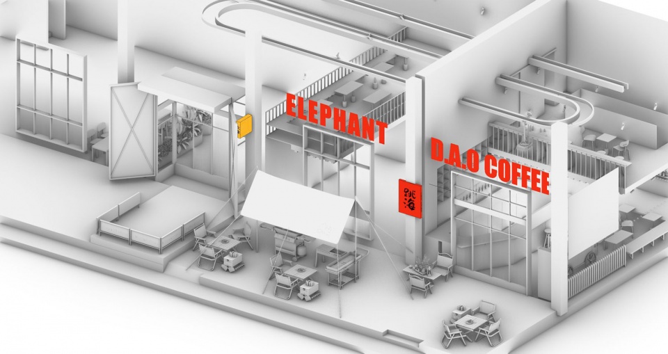 酒吧設計,酒吧設計案例,現代風格酒吧設計,咖啡廳設計,咖啡廳設計案例,咖啡廳裝修,輕改造嵌入美發廳的咖啡酒吧,北京,DAGA大觀建築設計