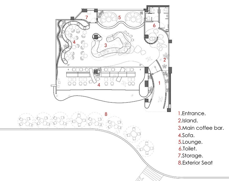咖啡廳設計,咖啡廳設計案例,咖啡廳設計方案,咖啡廳裝修,茶飲店設計,青島,Reef海邊咖啡館,木鬥設計