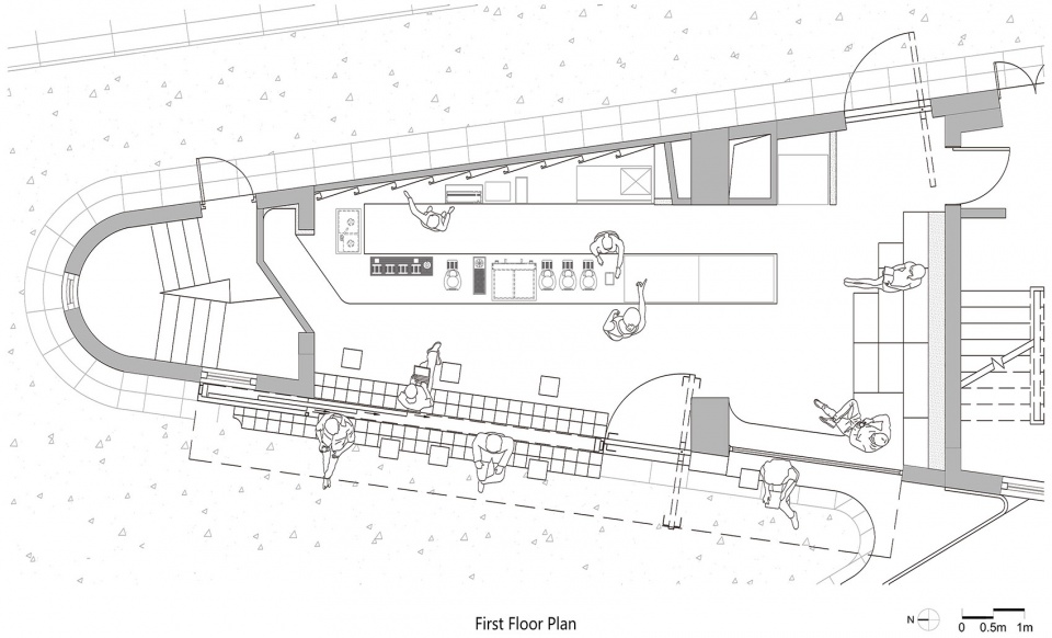 咖啡店設計,咖啡廳設計,咖啡店裝修,咖啡店設計案例,咖啡店設計方案,零售店設計,街邊咖啡店設計,商店設計,Tough Planet硬核星球咖啡及零售首店,上海,ATAH介景建築事務所