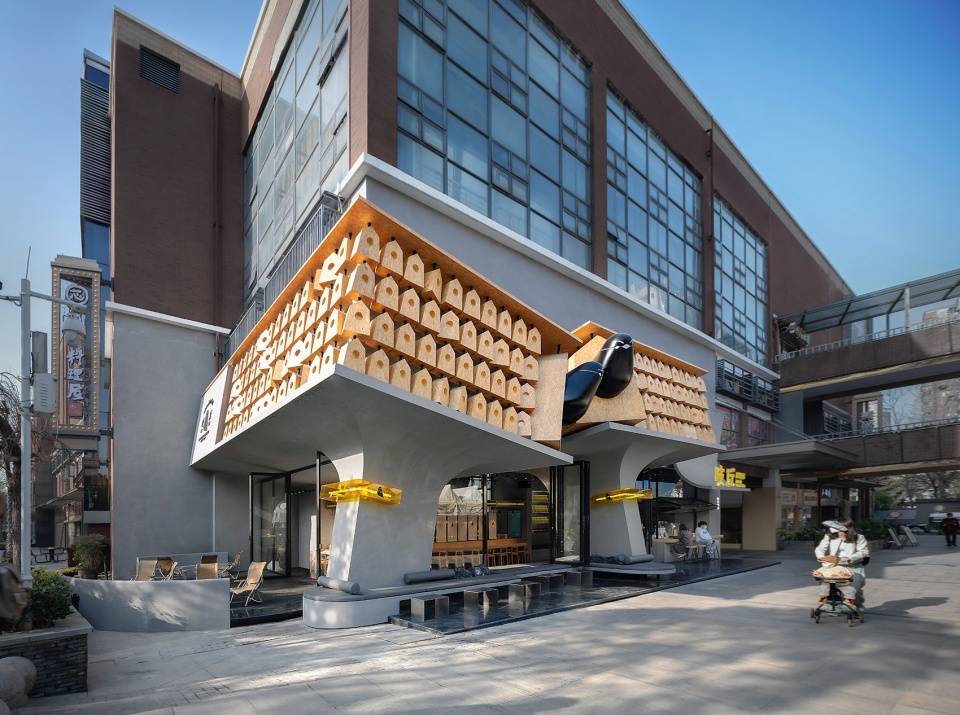 咖啡廳設計,咖啡館設計,咖啡廳設計案例,咖啡廳設計方案,餐廳設計,餐廳裝修,餐廳設計方案,餐廳設計案例,武漢,吱丘製麵所,吱丘咖啡,青·微舍工作室,華中科技大學建規學院