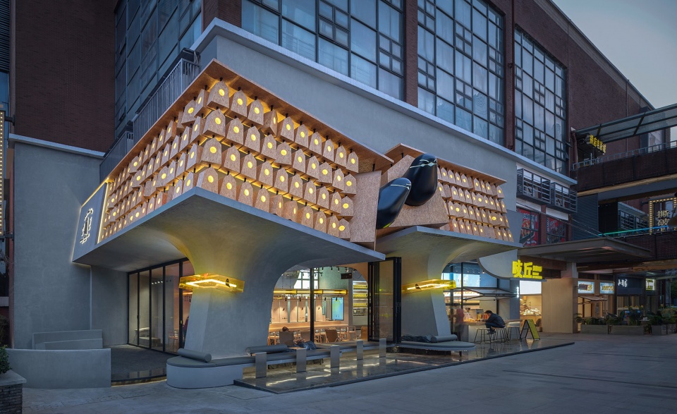 咖啡廳設計,咖啡館設計,咖啡廳設計案例,咖啡廳設計方案,餐廳設計,餐廳裝修,餐廳設計方案,餐廳設計案例,武漢,吱丘製麵所,吱丘咖啡,青·微舍工作室,華中科技大學建規學院