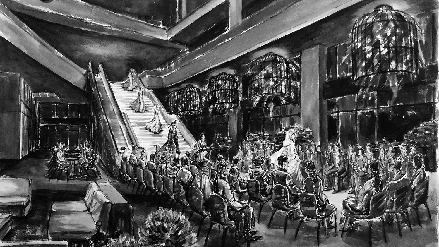 餐廳設計,餐廳設計方案,餐廳設計案例,餐廳裝修,高檔餐廳設計,現代風格餐廳設計,北京,龍庭酒家融彙店,WIT方夏設計