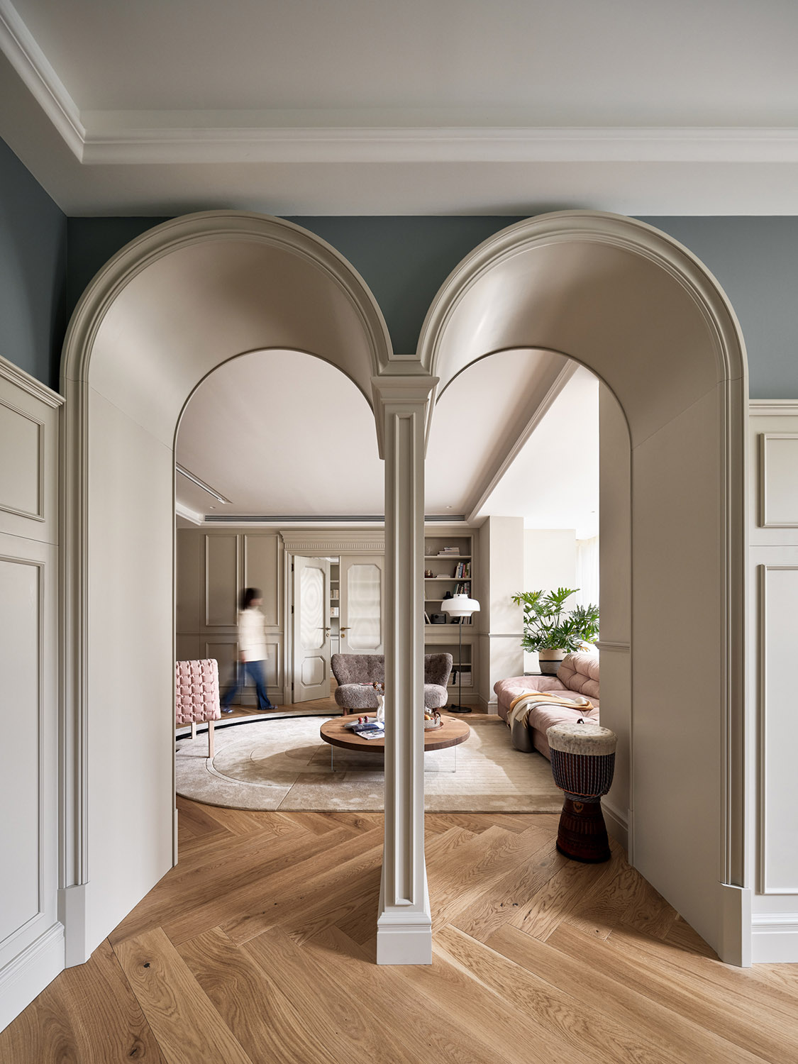 200㎡大平層設計,200㎡,住宅設計案例,住宅設計,法式風格住宅設計,現代法式風格住宅設計,大平層設計,南京西路中凱城市之光,大平層設計案例,大平層設計方案,南京西路大平層-藏有“半畝花田”,示覺設計