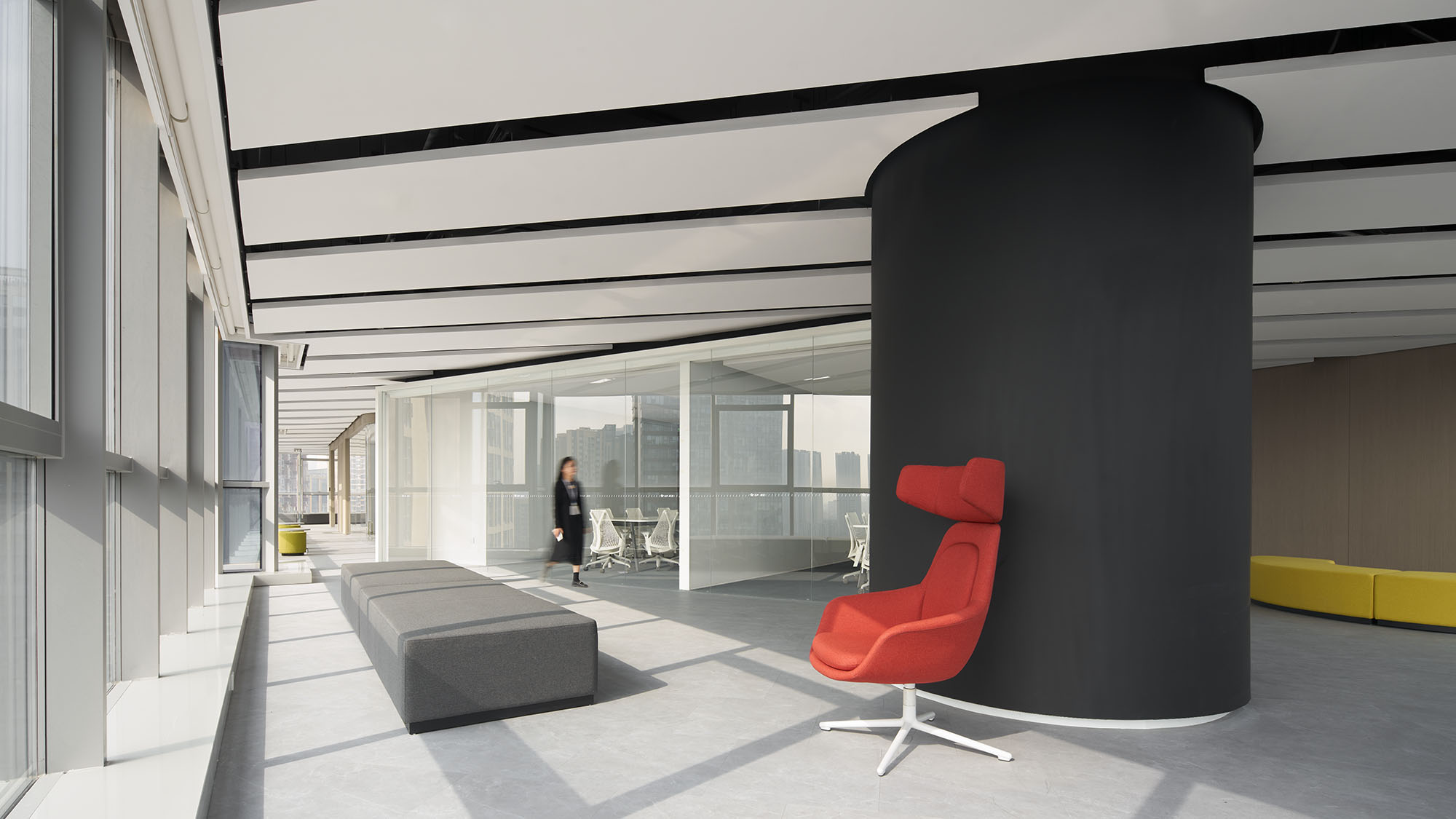 辦公室設計,地產公司辦公室設計,現代風格辦公室設計,辦公室設計方案,辦公室設計案例,辦公室改造,辦公室裝修,萬聲西南城市總部,成都,AND lab 納間建築設計