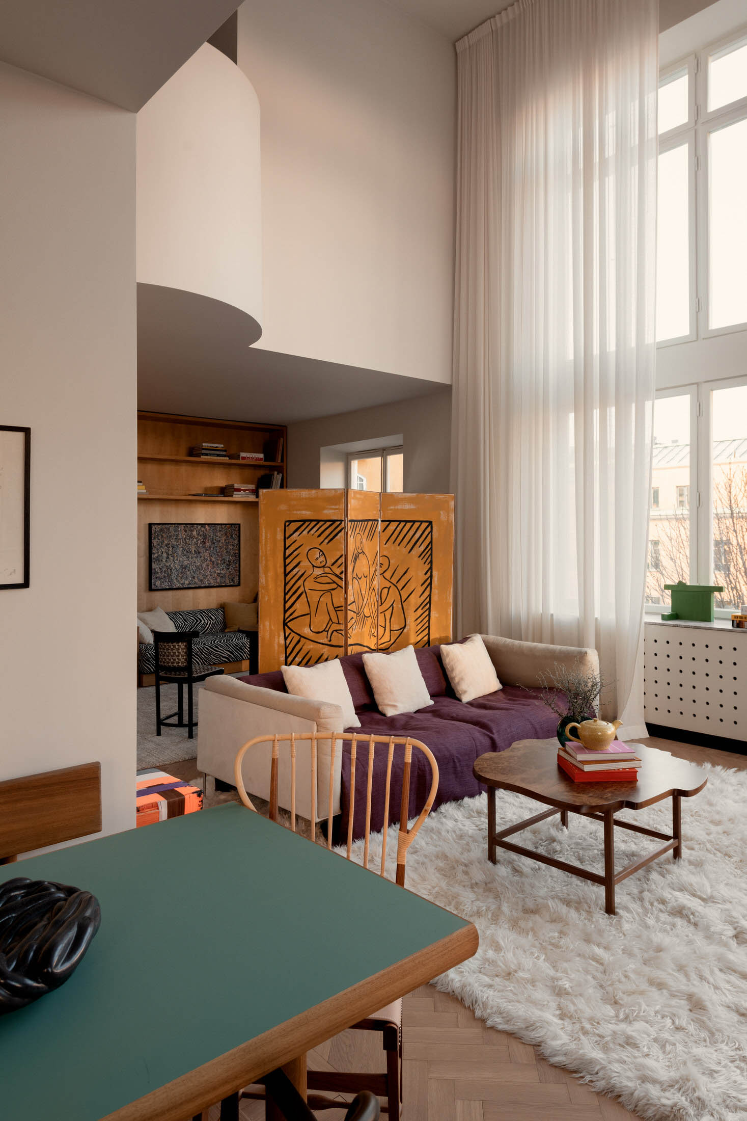 複式公寓設計,複式設計案例,Halleroed,斯德哥爾摩,中古風格,公寓改造