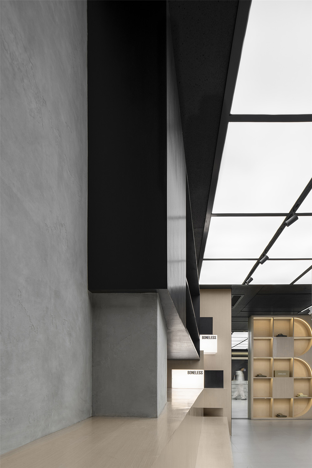 零售店設計,潮牌店設計,商店設計,商鋪設計,零售店設計方案,零售店設計案例,商鋪裝修,潮牌線下店設計,廣州,BONELESS線下店,蘑菇雲設計工作室