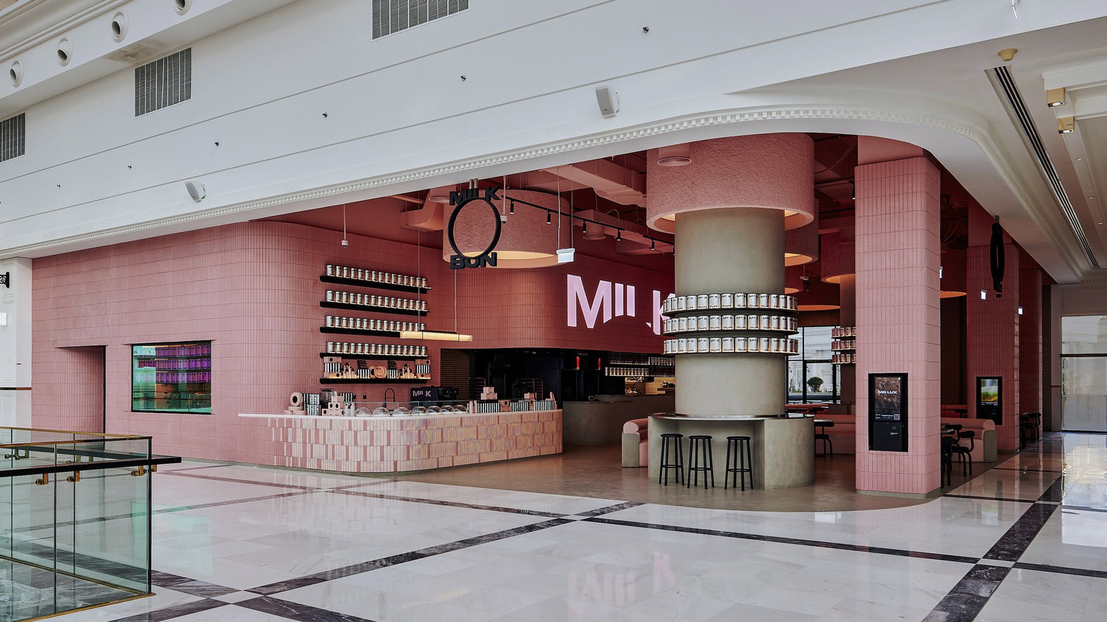 Rabih Geha Architects,卡塔爾,快餐店設計,餐廳設計案例,MILK BUN,休閑餐廳設計