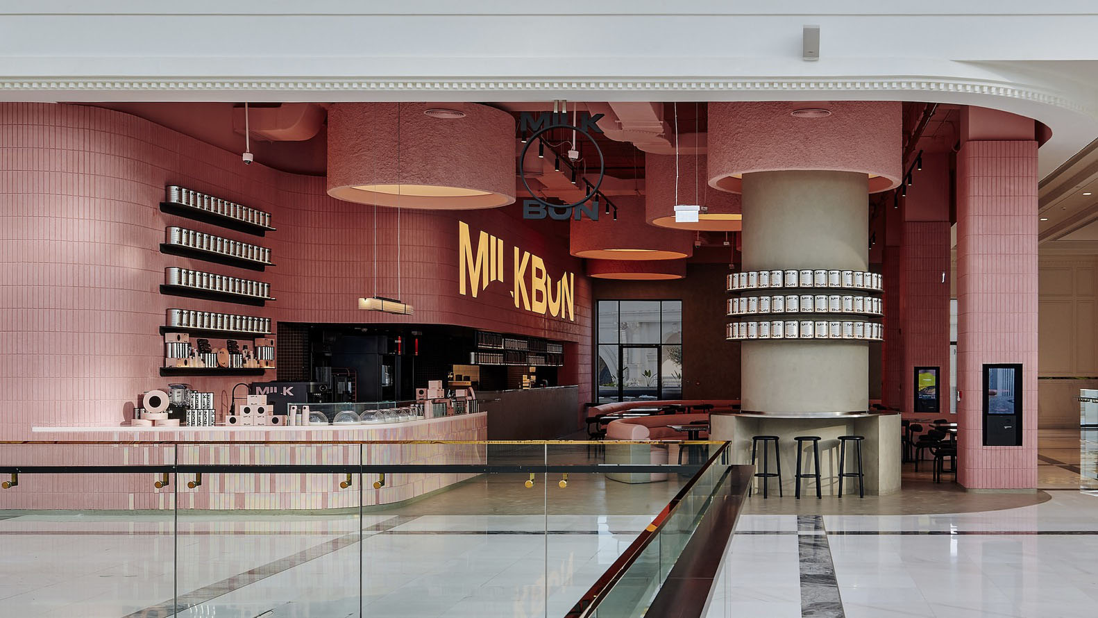 Rabih Geha Architects,卡塔爾,快餐店設計,餐廳設計案例,MILK BUN,休閑餐廳設計