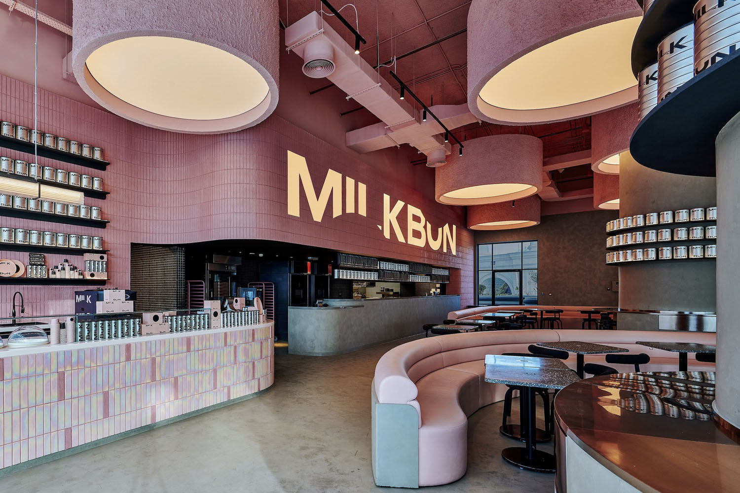 Rabih Geha Architects,卡塔爾,快餐店設計,餐廳設計案例,MILK BUN,休閑餐廳設計