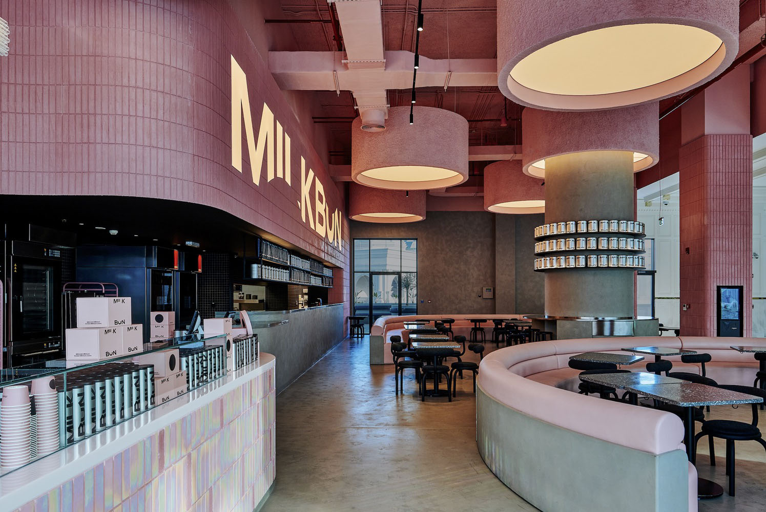 Rabih Geha Architects,卡塔爾,快餐店設計,餐廳設計案例,MILK BUN,休閑餐廳設計