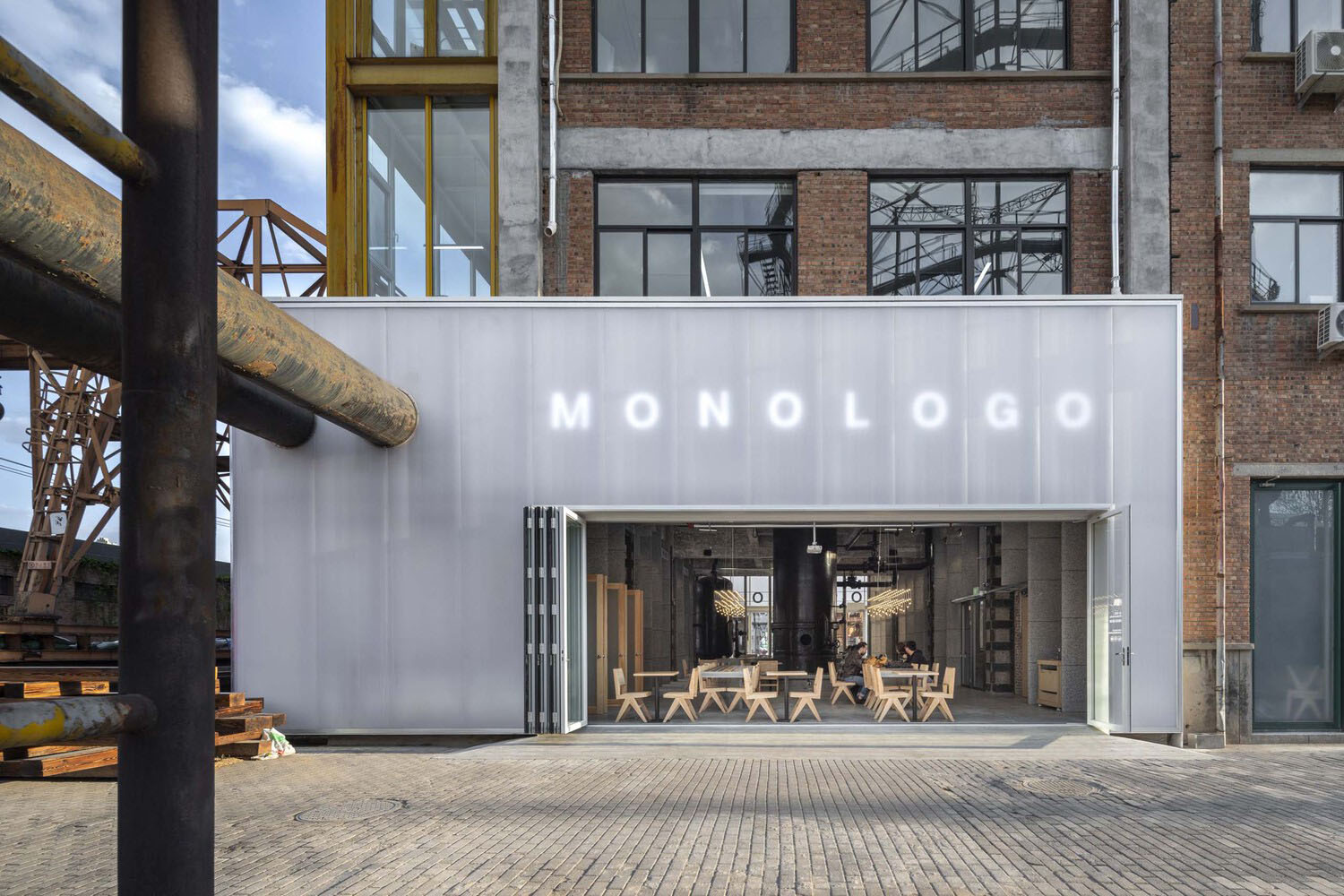 北京咖啡店設計,咖啡店設計,咖啡店設計案例,北京咖啡店,空間站建築師事務所,MONOLOGO,謨農咖啡,375㎡,咖啡廳設計,北京751創意園,北京謨農咖啡,空間站事務所