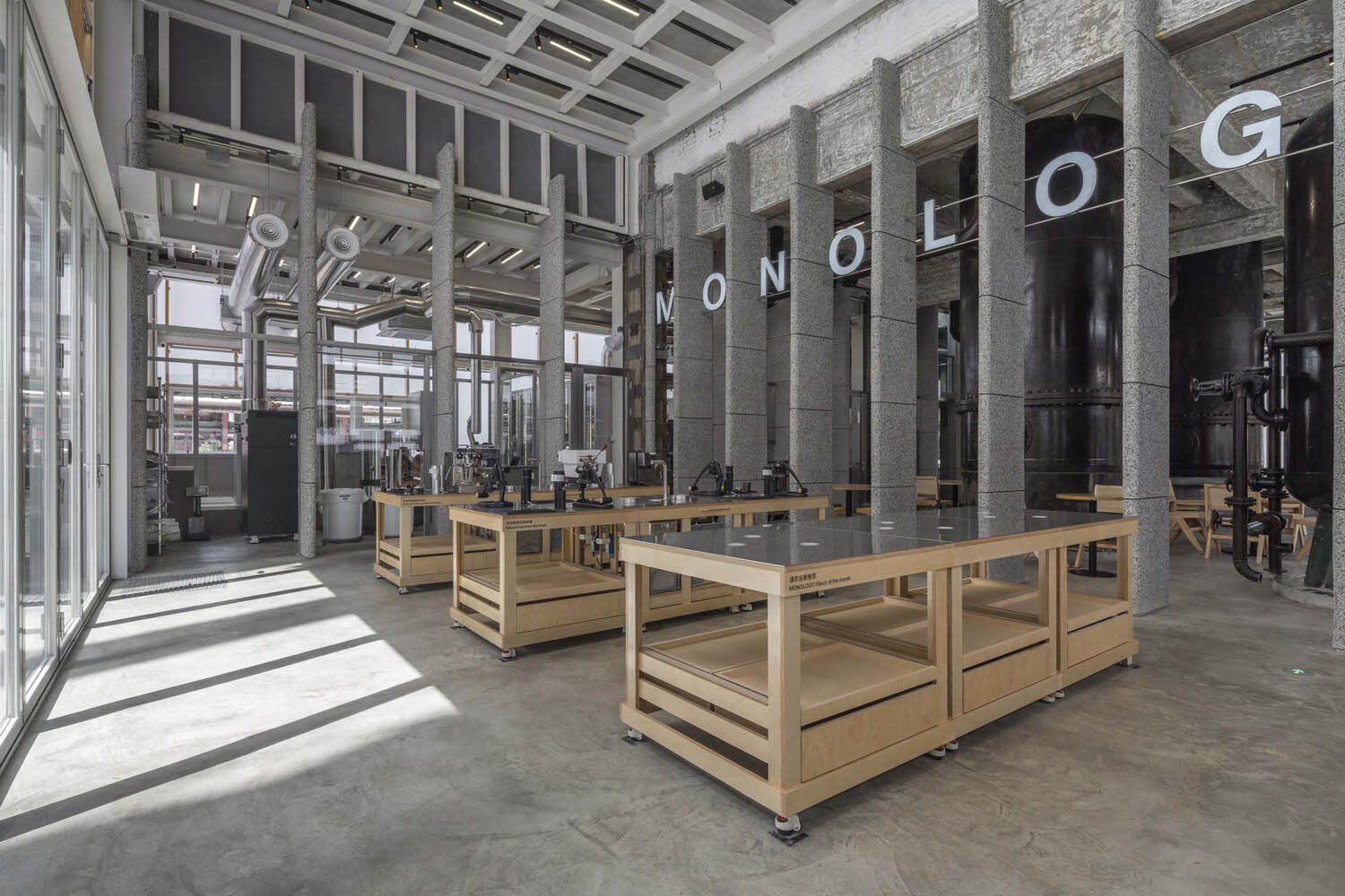 北京咖啡店設計,咖啡店設計,咖啡店設計案例,北京咖啡店,空間站建築師事務所,MONOLOGO,謨農咖啡,375㎡,咖啡廳設計,北京751創意園,北京謨農咖啡,空間站事務所