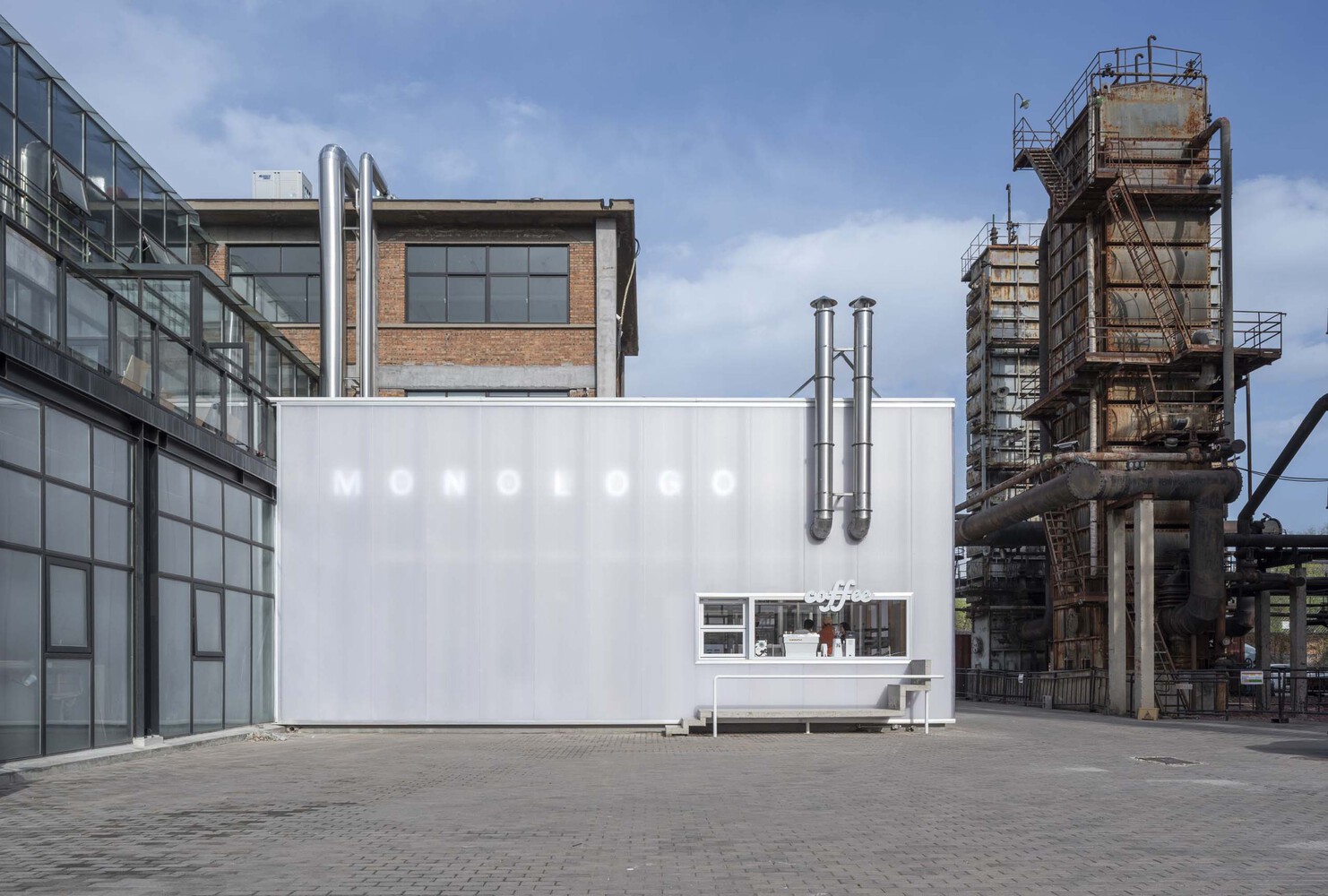 北京咖啡店設計,咖啡店設計,咖啡店設計案例,北京咖啡店,空間站建築師事務所,MONOLOGO,謨農咖啡,375㎡,咖啡廳設計,北京751創意園,北京謨農咖啡,空間站事務所