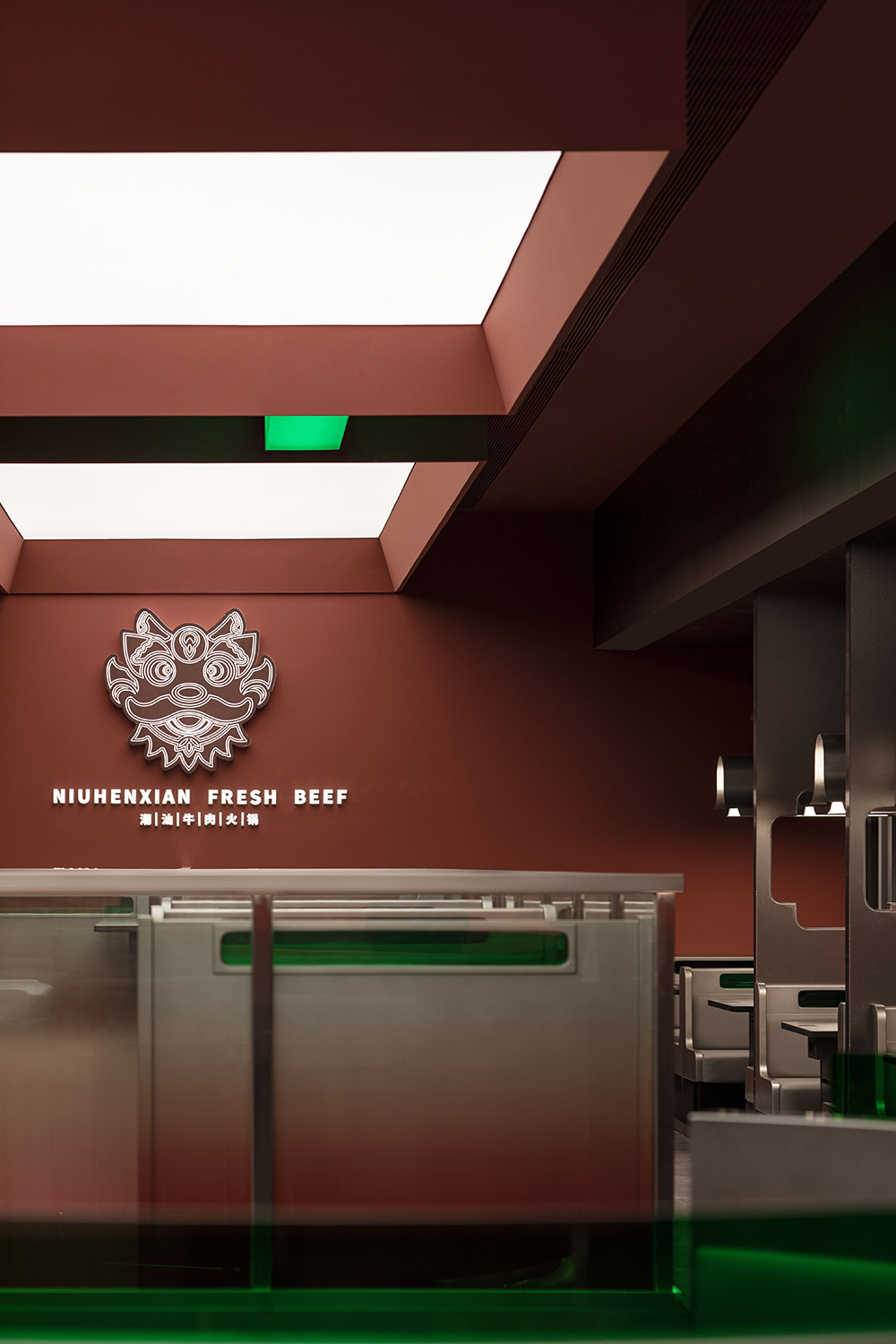 餐廳設計,餐廳設計方案,餐廳設計案例,火鍋店設計,火鍋店設計案例,火鍋店設計方案,火鍋店裝修,杭州,牛很鮮.潮汕牛肉火鍋萬象彙店,慢珊瑚設計