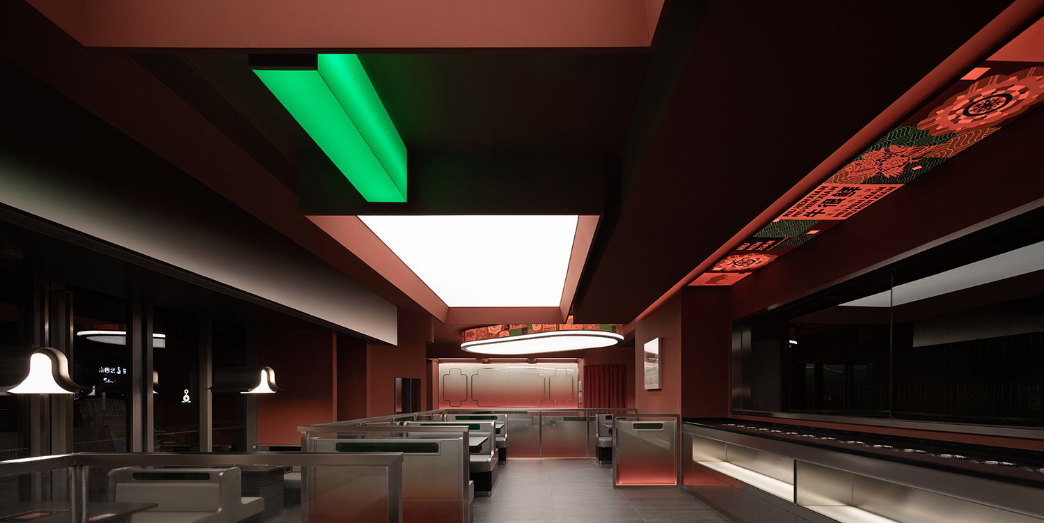 餐廳設計,餐廳設計方案,餐廳設計案例,火鍋店設計,火鍋店設計案例,火鍋店設計方案,火鍋店裝修,杭州,牛很鮮.潮汕牛肉火鍋萬象彙店,慢珊瑚設計