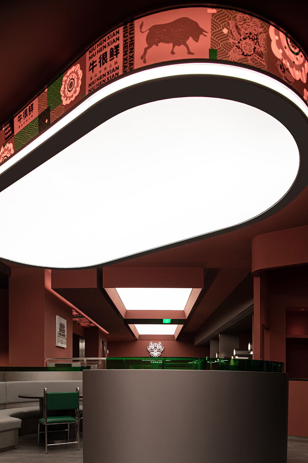 餐廳設計,餐廳設計方案,餐廳設計案例,火鍋店設計,火鍋店設計案例,火鍋店設計方案,火鍋店裝修,杭州,牛很鮮.潮汕牛肉火鍋萬象彙店,慢珊瑚設計