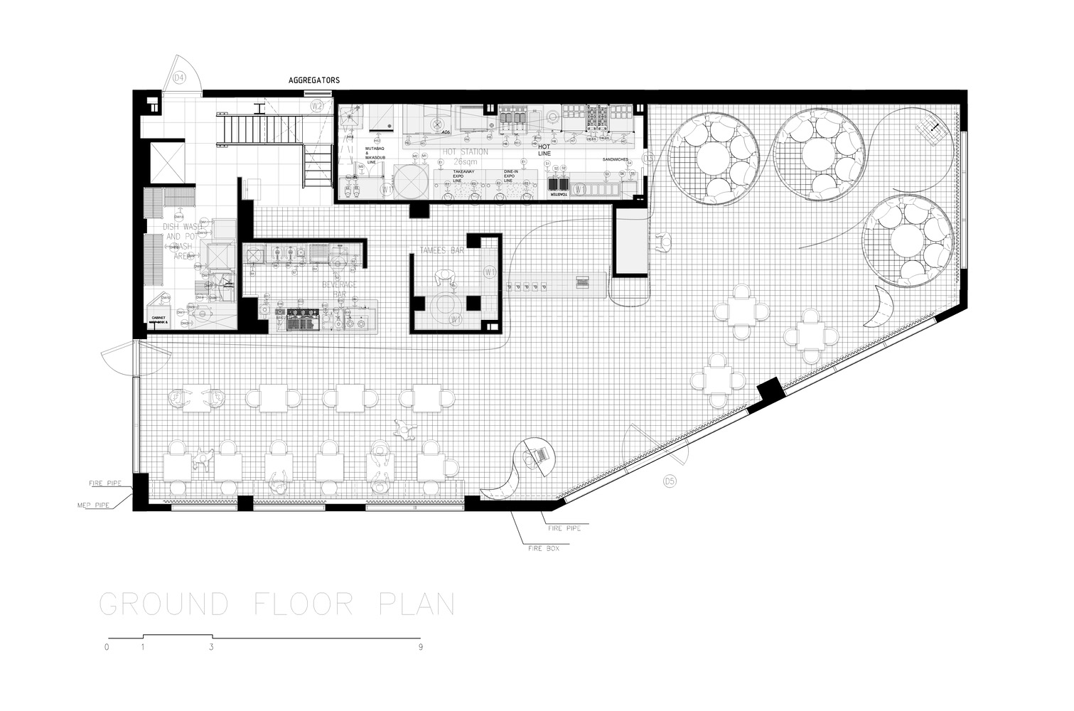 餐廳設計,餐廳設計方案,餐廳設計案例,餐廳裝修,休閑餐廳設計,主題餐廳設計,AZAZ Architects,沙特,利雅得,酒吧餐廳