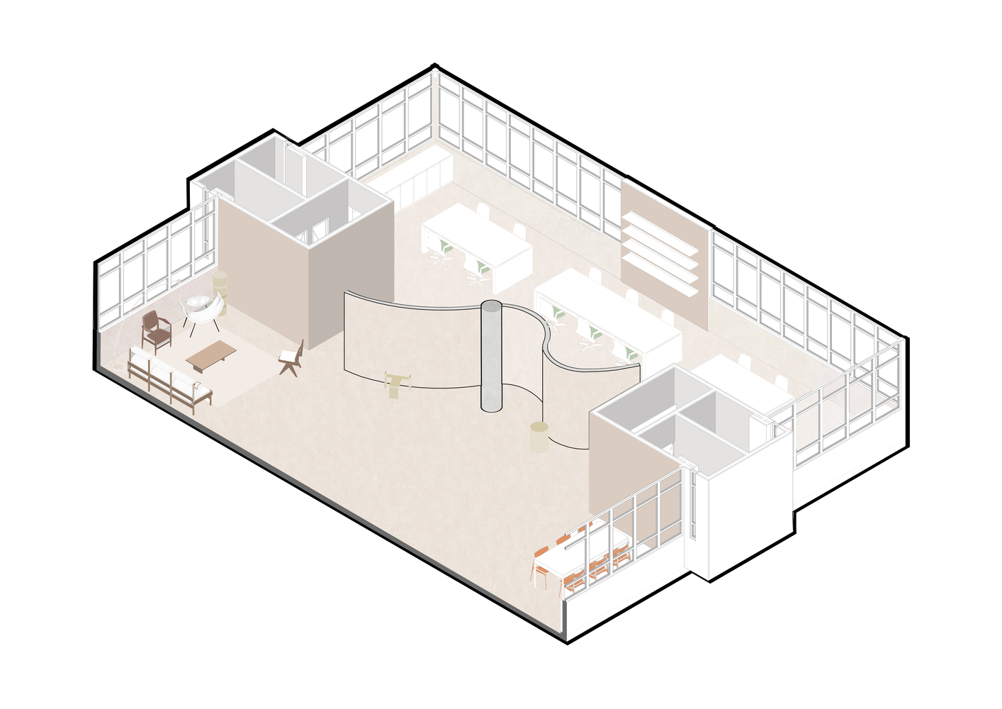 辦公室設計,設計公司辦公室案例,辦公室設計案例,Küster Brizola Arquitetos,辦公室裝修,設計公司辦公室,巴西,200㎡