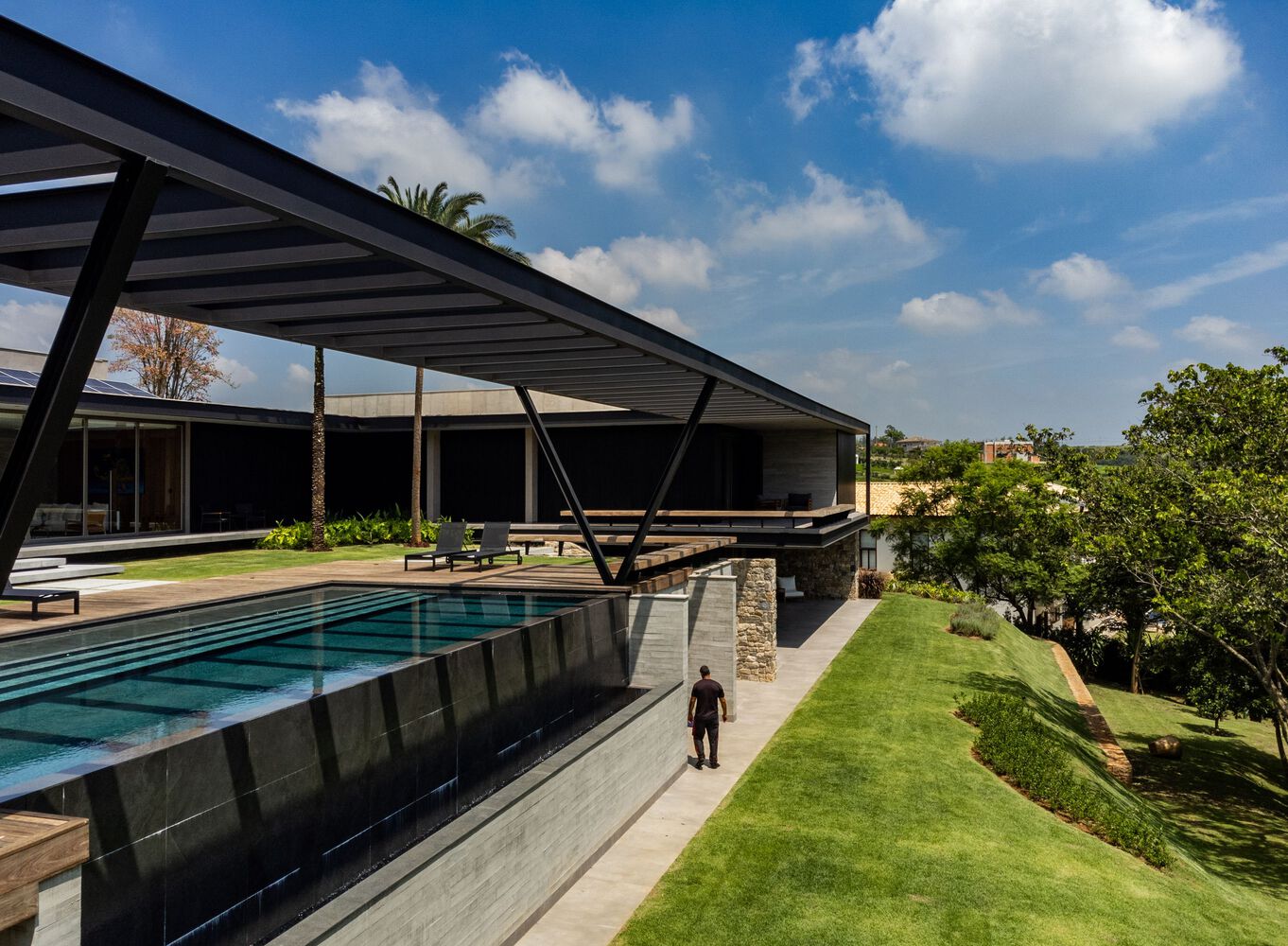 住宅設計,別墅設計案例,別墅設計,別墅設計方案,開放式布局,Alexandre Chaguri Arquitetura,巴西,山景別墅,1200㎡