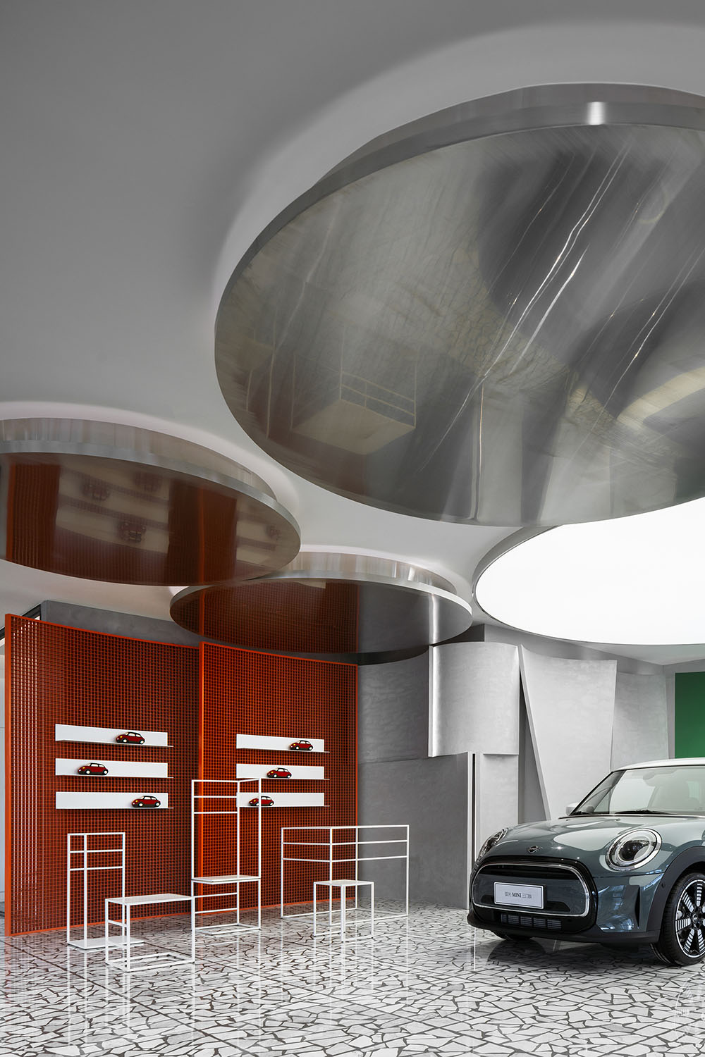 展廳設計,汽車展廳設計,體驗中心設計,體驗店設計,汽車體驗店設計,汽車銷售店設計,展廳設計案例,展廳設計方案,MINI前海客戶體驗中心,深圳,ARCHIHOPE朱海博建築事務所