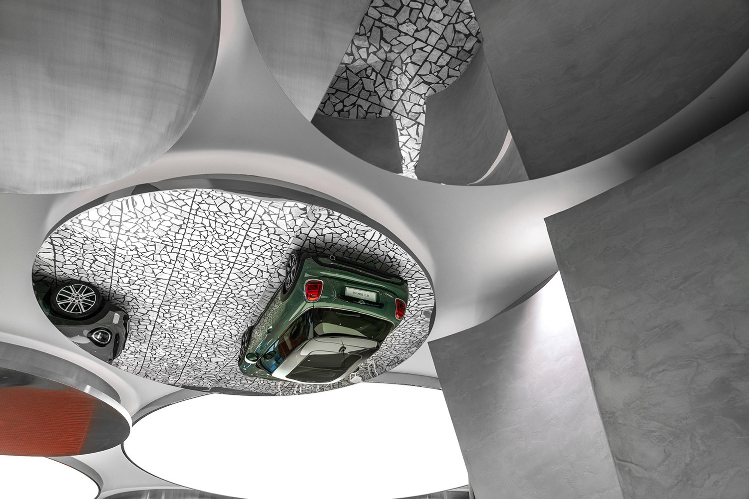 展廳設計,汽車展廳設計,體驗中心設計,體驗店設計,汽車體驗店設計,汽車銷售店設計,展廳設計案例,展廳設計方案,MINI前海客戶體驗中心,深圳,ARCHIHOPE朱海博建築事務所