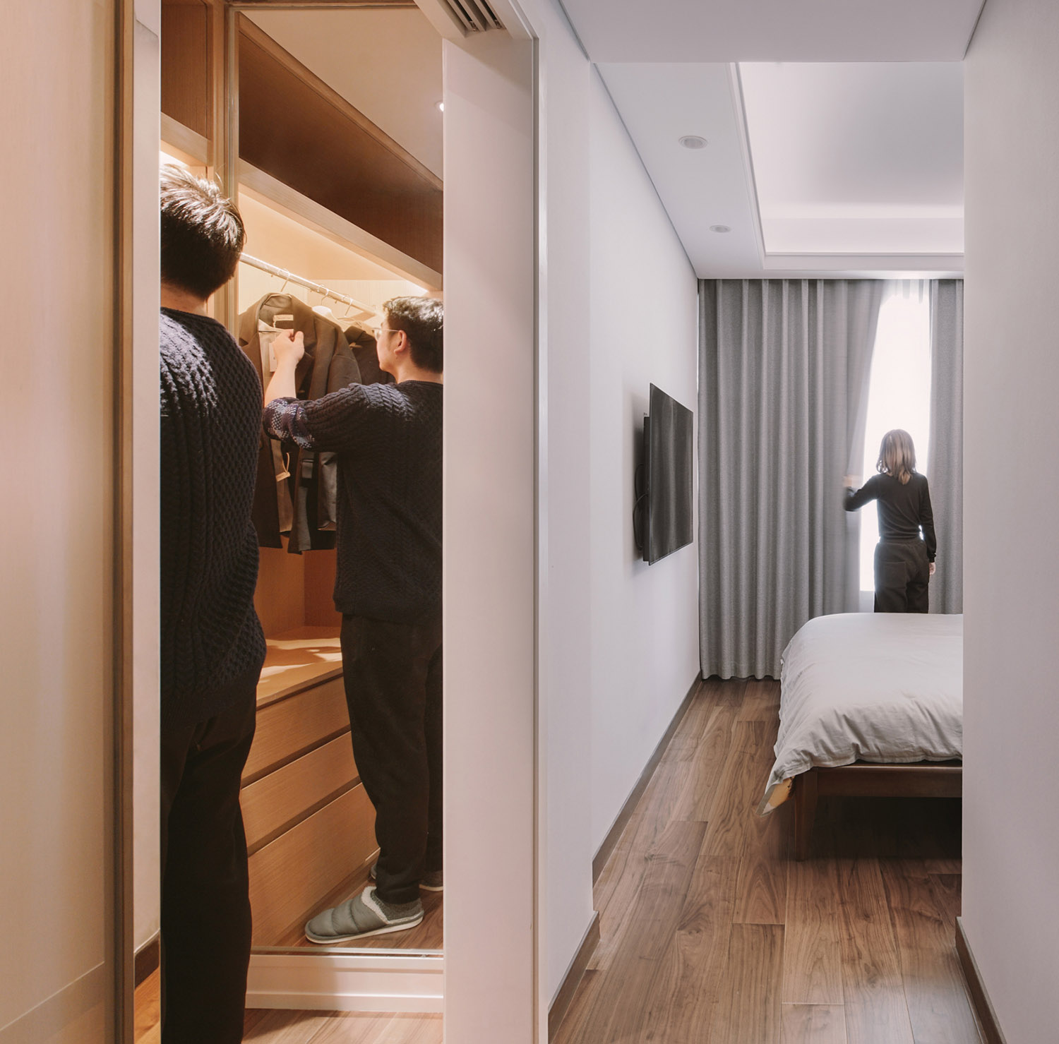 135㎡,135㎡住宅設計,家裝設計,家裝設計案例,家裝設計方案,現代風格住宅設計,極簡風格住宅設計,公寓設計,上海,前灘極簡現代又充滿溫情的家,內造設計