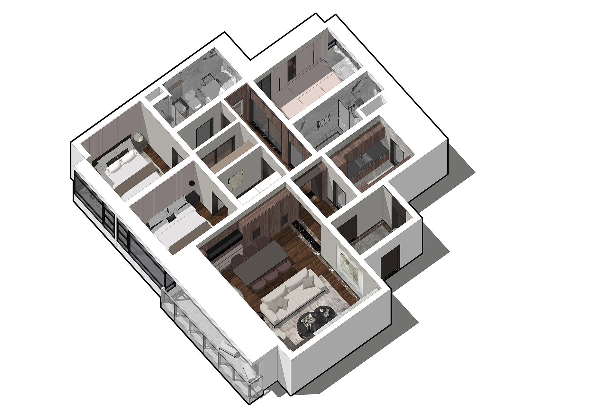 135㎡,135㎡住宅設計,家裝設計,家裝設計案例,家裝設計方案,現代風格住宅設計,極簡風格住宅設計,公寓設計,上海,前灘極簡現代又充滿溫情的家,內造設計