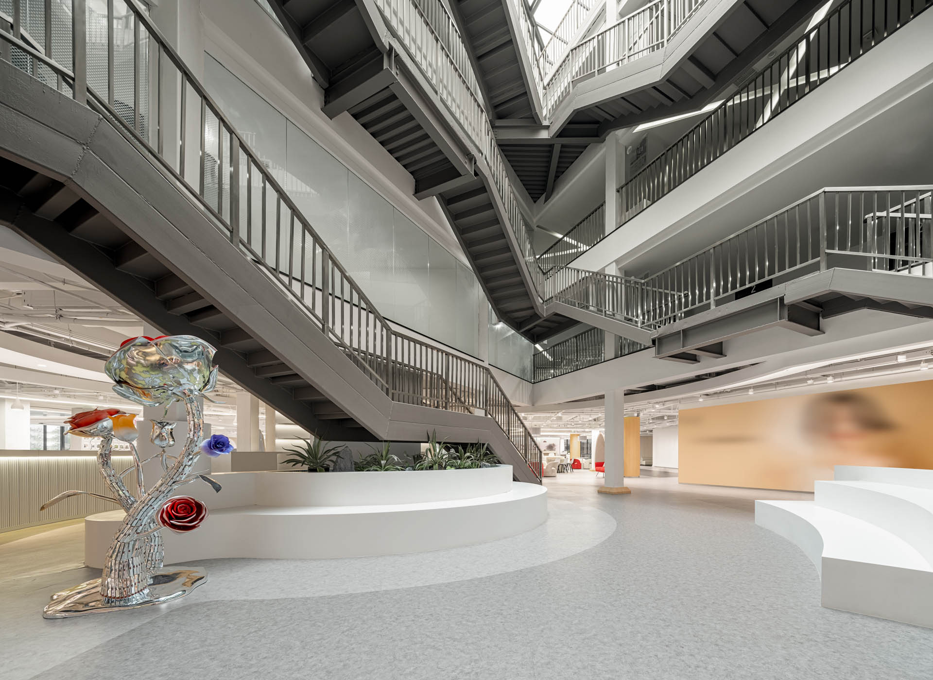 辦公室設計,美妝產品體驗中心設計,美妝公司辦公室設計,多功能空間設計,展廳設計,美妝產品展廳設計,商店設計,零售店設計,廣州,完美日記總部品牌體驗中心,Cityinno