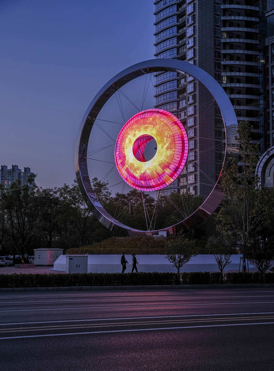 藝術作品設計,藝術雕塑設計,雕塑設計,裝置設計,《炫彩望京》— 北京望京城區地標,北京,胡泉純,場域營造工作室