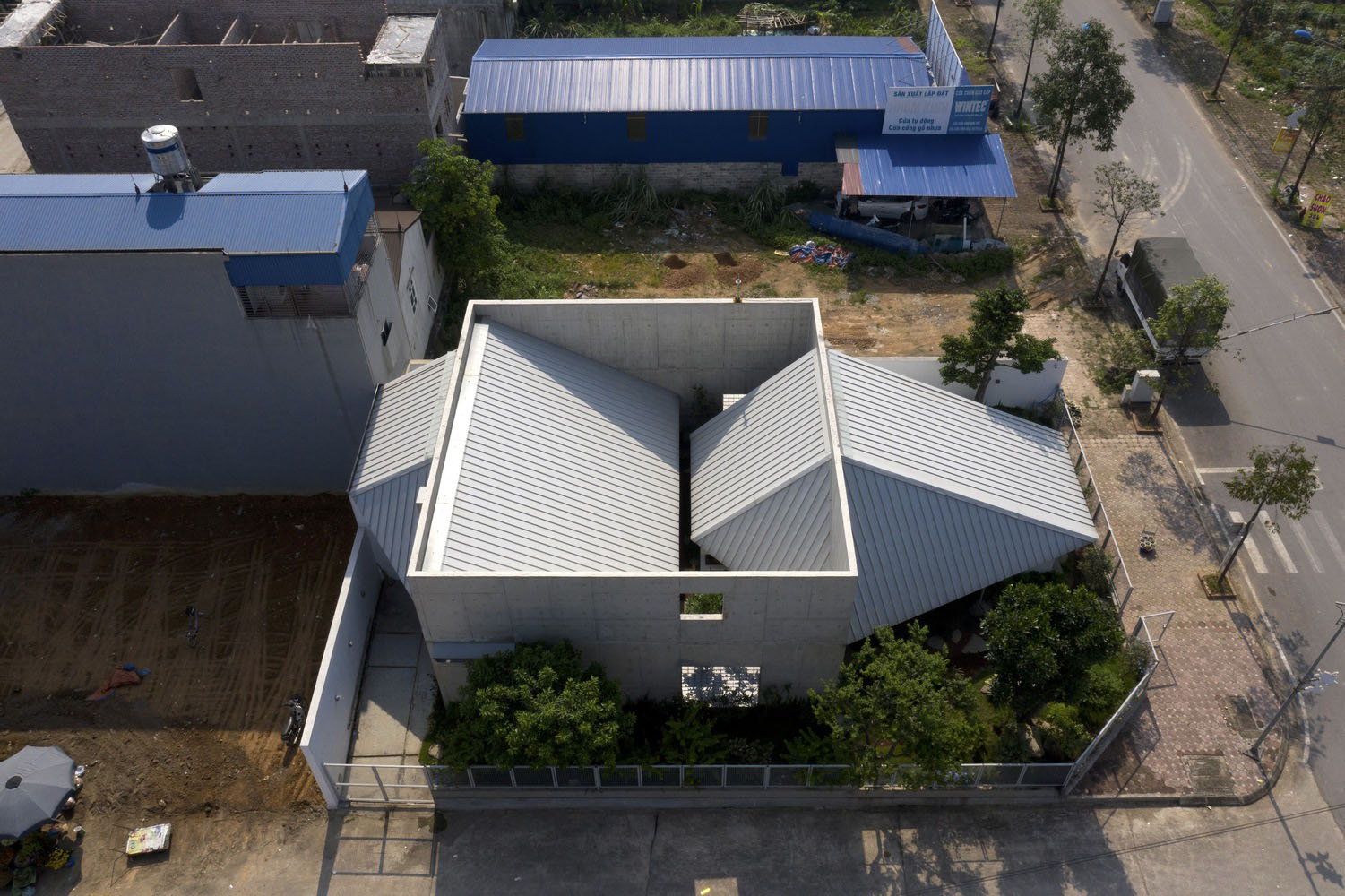 住宅設計,300㎡,庭院住宅設計,日式住宅設計案例,AHL architects,清水混凝土,越南,日式庭院,庭院設計