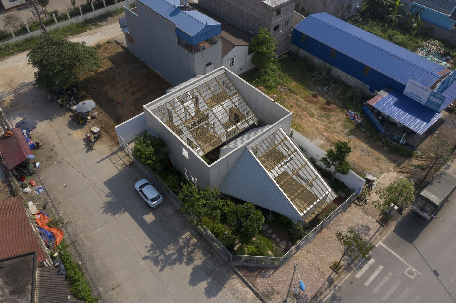 住宅設計,300㎡,庭院住宅設計,日式住宅設計案例,AHL architects,清水混凝土,越南,日式庭院,庭院設計