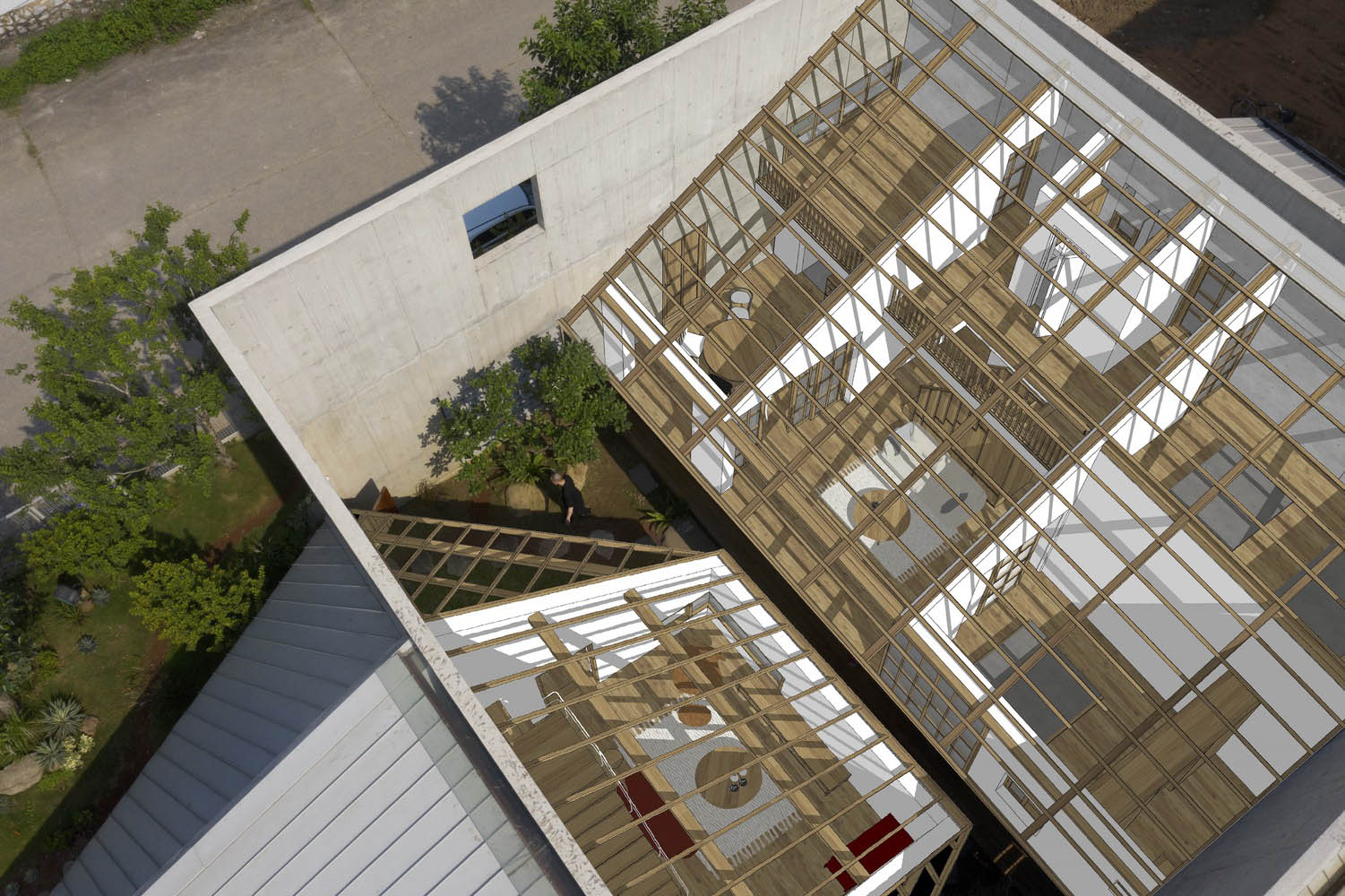 住宅設計,300㎡,庭院住宅設計,日式住宅設計案例,AHL architects,清水混凝土,越南,日式庭院,庭院設計