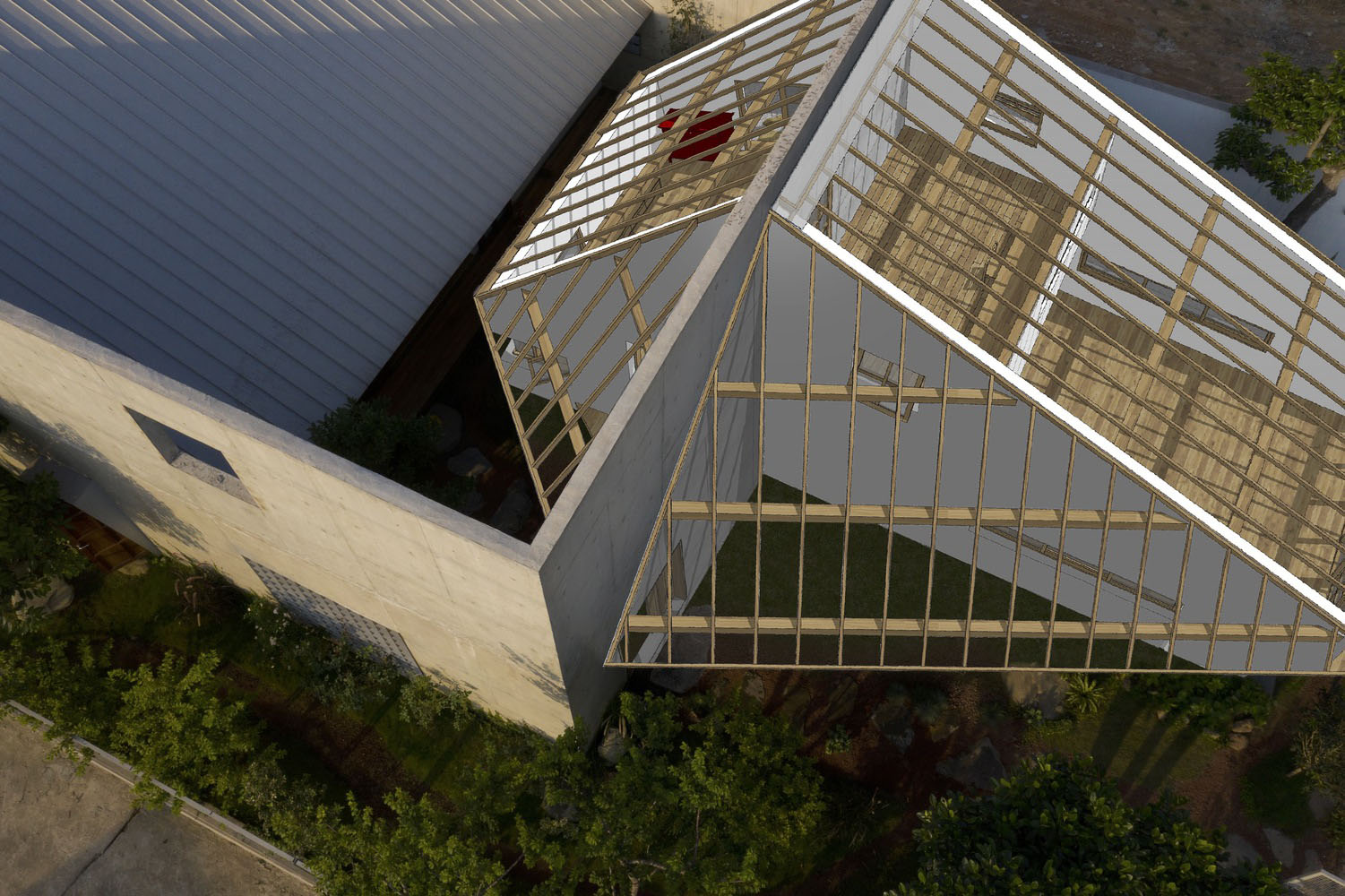 住宅設計,300㎡,庭院住宅設計,日式住宅設計案例,AHL architects,清水混凝土,越南,日式庭院,庭院設計