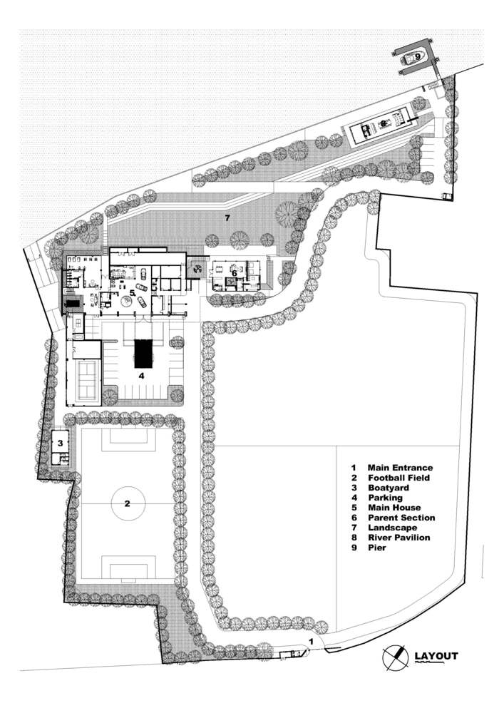 別墅設計,4500㎡,泰國,獨棟別墅設計,豪宅設計,別墅設計案例,別墅裝修,現代風格別墅設計,OfficeAT,現代風格別墅設計案例,濱河別墅