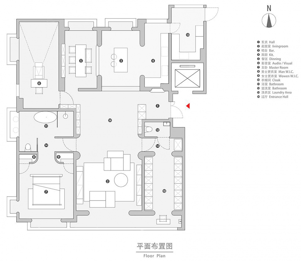 200㎡大平層設計,200㎡,住宅設計案例,住宅設計,現代風格住宅設計,舊房翻新,舊房改造,大平層設計,大平層設計案例,北京,飄飄的小小城堡,喬和橋治建築實驗室