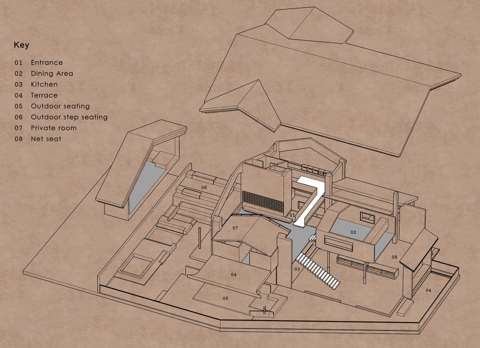 餐廳設計,茶室設計,休閑餐廳設計,餐廳設計案例,餐廳設計方案,餐廳裝修,戶外風格餐廳設計,四川樂山,東鴉EAST’YA,HOOOLDESIGN事務所