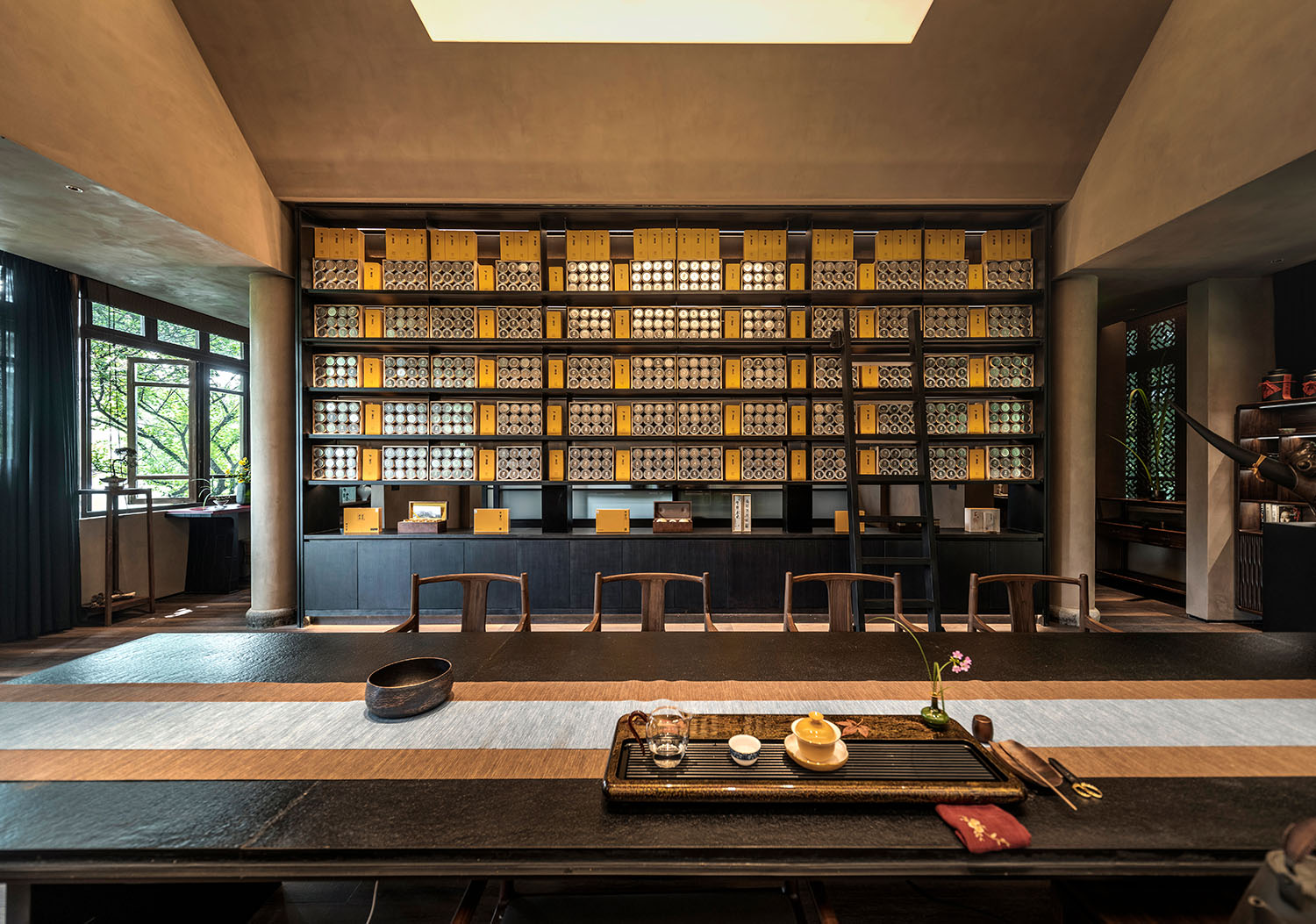 茶室設計,茶室設計方案,茶室設計案例,茶飲店設計,茶室裝修,杭州,浴鵠灣皇覓樓上茶,慢珊瑚設計