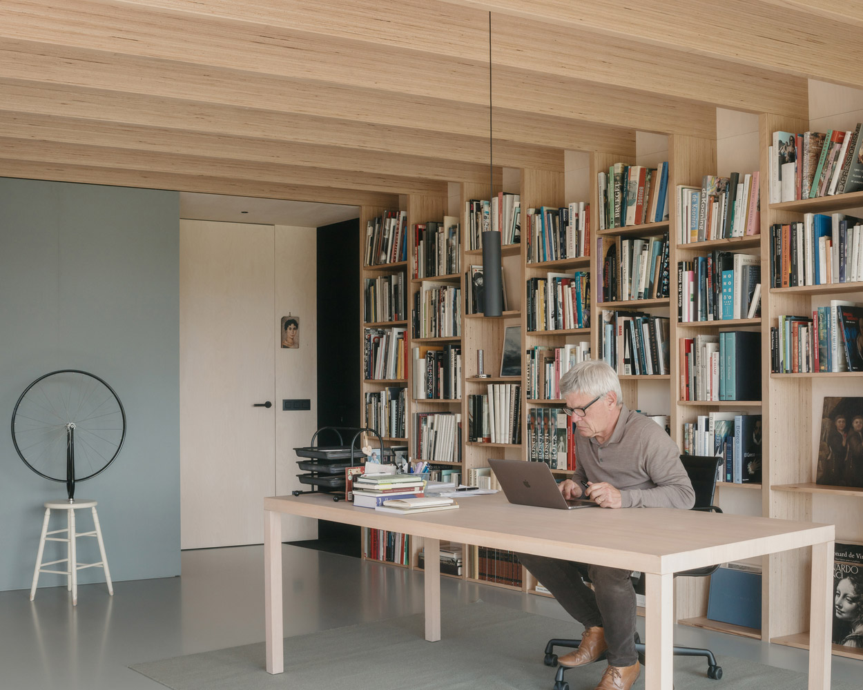 FELT,比利時,公寓設計案例,圖書館,書房設計,鄉村住宅,退休住宅,60㎡